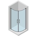 Viertelkreis Duschkabinen