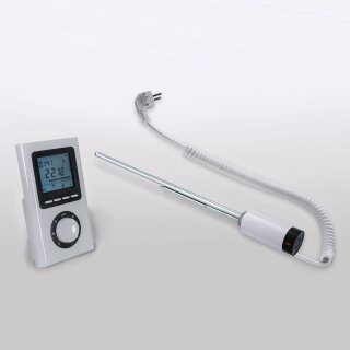 HSK Heizstab 4, 600 Watt zum elektrischen Betrieb mit Fernregler, silber