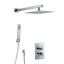 HSK Shower Set 3.04 Eckig, Oberfläche Chrom