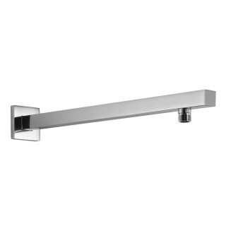 HSK Wandarm, gerade, mit Rosette Eckig, Oberfläche Chrom