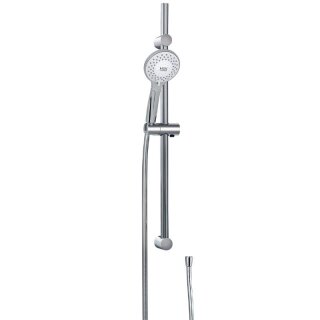 HSK Design-Handbrause Rund, inkl. Brauseschlauch, Silber mit Brausestange Rund, 1100 mm