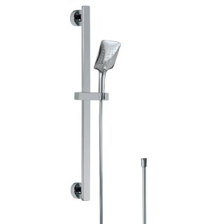 HSK Design-Handbrause AquaSwitch Softcube, inkl. Brauseschlauch, Silber mit Brausestange Softcube