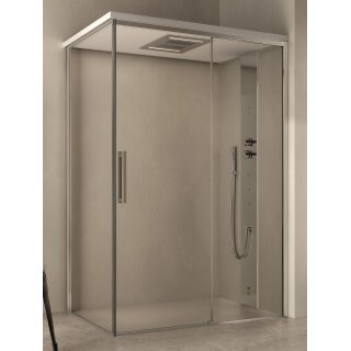 Glass1989 Dampfdusche Mimesi-S für Ecke, Sondermass bis 120x100cm
