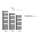 Badheizkörper Alina L links offen, 1300 x 500, RAL9016, links offen