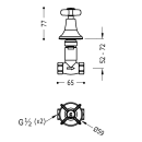 Tres Tres Clasic, Unterputzventil 1/2”, Altmessing