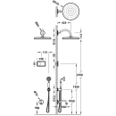 Tres Tres Clasic, Elektronisches Unterputz-Showerset, Edelstahloptik