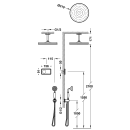 Tres Tres Clasic, Elektronisches Unterputz-Showerset, chrom