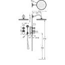 Tres Tres Clasic, UP Thermostat Showerset, 24k Gold
