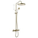 Tres Tres Clasic, Thermostat-Brausebatterie, Altmessing