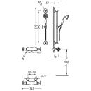 Tres Tres Clasic, Thermostat Brauseset, Altmessing matt