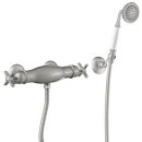 Tres Tres Clasic, Thermostat Brausebatterie, Edelstahloptik