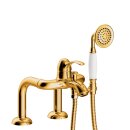 Tres Tres Clasic, Wannenrandbatterie 3 Loch, 24k Gold