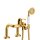 Tres Tres Clasic, Wannenrandbatterie 3 Loch, 24k Gold