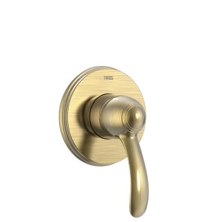 Tres Tres Clasic, Unterputz-Einhandmischer (1-Weg), Altmessing
