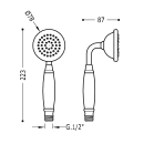 Tres Tres Clasic, Handbrause Antikalk, Altmessing