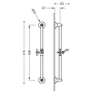 Tres Tres Clasic, Brausenstange, Altmessing