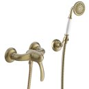 Tres Tres Clasic, Einhebel Brausemischer, Altmessing matt