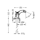 Tres Tres Clasic, Bidetbatterie, Altmessing matt