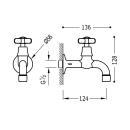 Tres Tres Clasic, Absperrventil, Altmessing matt