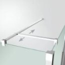 Novellini Young T2F+S Pendeltür, Grösse  20-120cm, Profilfarbe schwarz matt