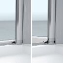 Novellini Young T2F+S Pendeltür, Grösse  20-120cm, Profilfarbe schwarz matt