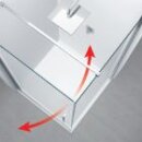 Novellini Young T2F+S Pendeltür, Grösse 76-78cm , Profilfarbe chrom