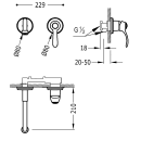 Tres Tres Clasic, Einhebel Waschtischmischer UP, chrom