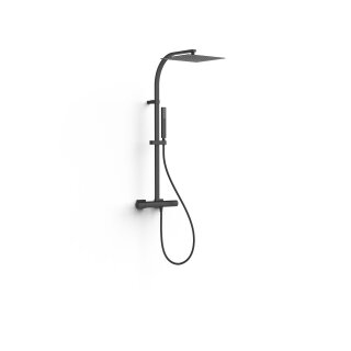 Tres Project-Tres, Thermostat-Brausebatterie, schwarz matt