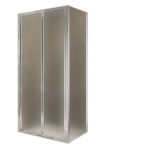 Novellini Lunes 2.0 SFT  Falttür 2-teilig für Seitenwand, Grösse 78-84cm, Profilfarbe silber