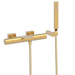 Tres Project-Tres, Thermostat Wannenbatterie, 24k Gold matt