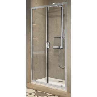 Novellini Lunes 2.0 BST2  Klapptür, Grösse 96-102cm, Profilfarbe silber matt
