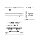 Tres Project-Tres, Thermostat Brausebatterie, Edelstahloptik
