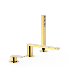 Tres Project-Tres, Einhebel Wannenrandbatterie, 24k Gold