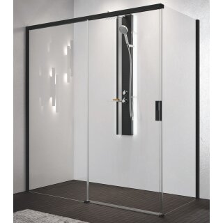 Novellini Opera PHS+FHS Schiebetür(mit 1Festteil) für Seitenwand, Grösse 127-129cm, Profilfarbe chrom