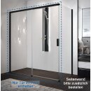 Novellini Opera PHS+FHS Schiebetür(mit 1Festteil) für Seitenwand, Grösse 127-129cm, Profilfarbe chrom
