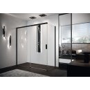 Novellini Opera PHS+FHS Schiebetür(mit 1Festteil) für Seitenwand, Grösse 127-129cm, Profilfarbe chrom