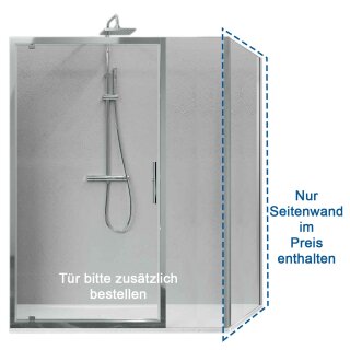 Novellini Kuadra 2.0 SWP Seitenwand für Pendeltür mit Festteil in Flucht