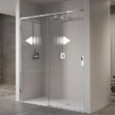 Novellini Opera 2ASTF+FS Seitenwand für doppelte Schiebetür, 2 Schiebetüren + 2 Festteile für Seitenwand