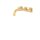 Tres Project-Tres, Zweigriff UP Waschtischmischer, 24k Gold matt