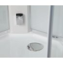 Glass 1989 Viertelkreis Dampfdusche Archimede R100x100