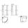 Glass 1989 Viertelkreis Dampfdusche Archimede R100x100