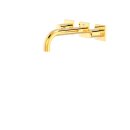 Tres Project-Tres, Zweigriff UP Waschtischmischer, 24k Gold