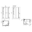 Glass 1989 Komplettdusche Archimede 100x80
