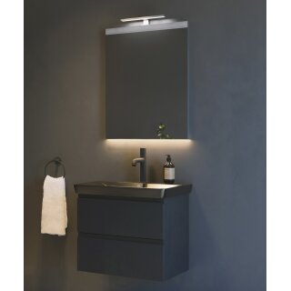 Euroshowers Viktoria Möbel-Set 600mm, schwarz mit schwarzem Waschbecken
