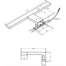 Euroshowers Viktoria Möbel-Set 800mm, schwarz mit weissem Waschbecken