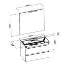 Euroshowers Viktoria Möbel-Set 800mm, weiss