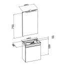 Euroshowers Viktoria Möbel-Set 450mm, schwarz