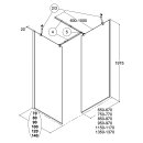 Dansani Match Seitenwand für Kombination mit weiterer Seitenwand, 87-89cm, satiniertes Glas