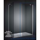 Dansani Match Seitenwand für Kombination mit weiterer Seitenwand, 87-89cm, satiniertes Glas