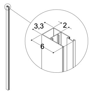 Dansani Verbreiterungsprofil H 197,5cm